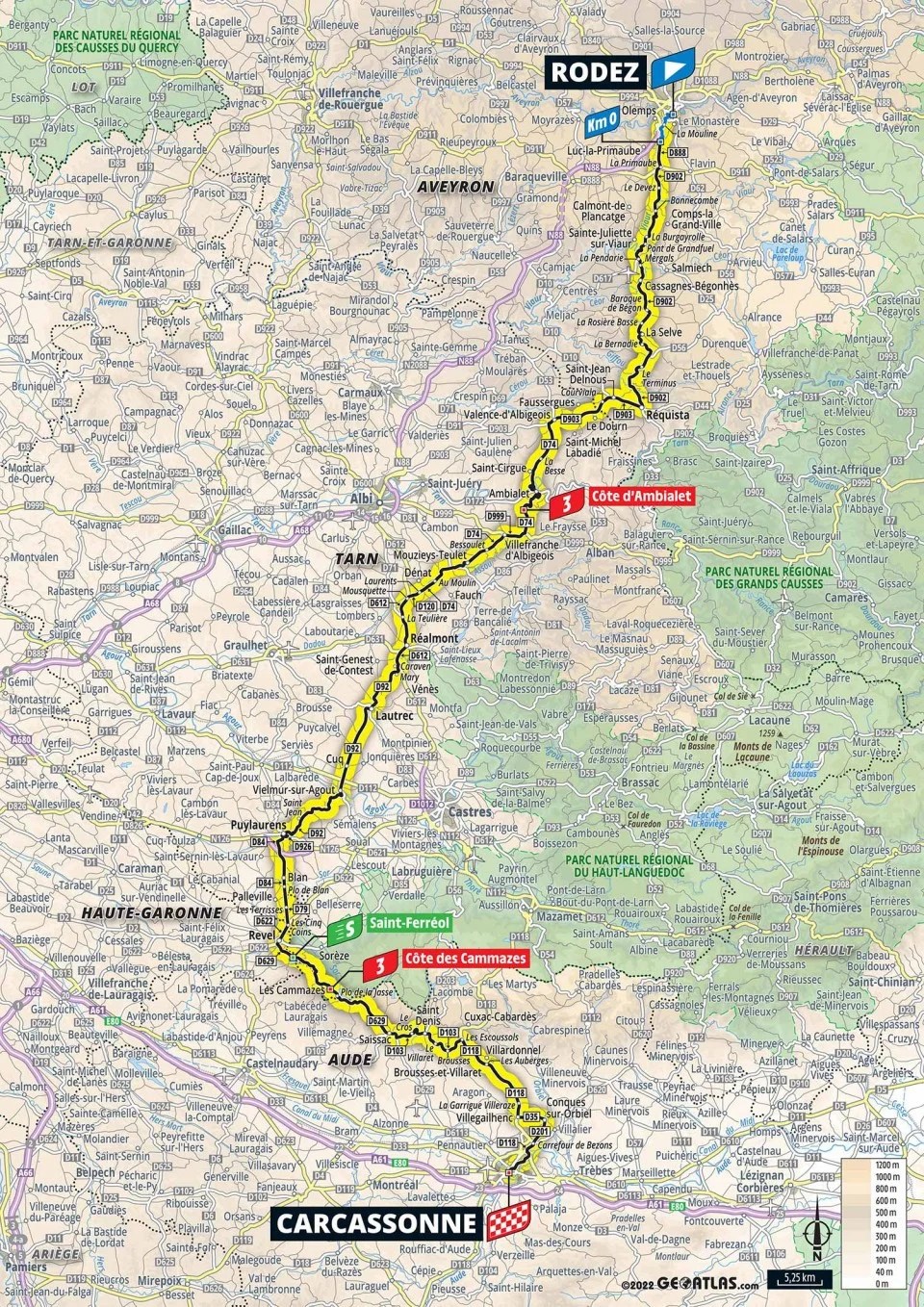 Tour De France Stage 15 Route Map Tour de France 2022 stage 15 preview Route map and profile from Rodez